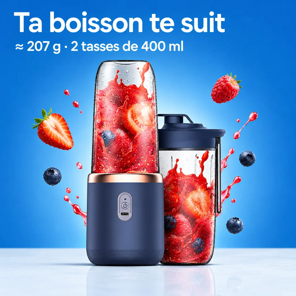 [Scale AI] benefits_list, Mixeur portable 6 lames avec 2 tasses