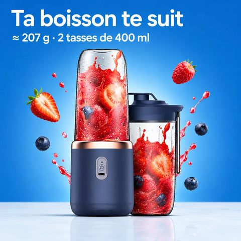 [Scale AI] benefits_list, Mixeur portable 6 lames avec 2 tasses